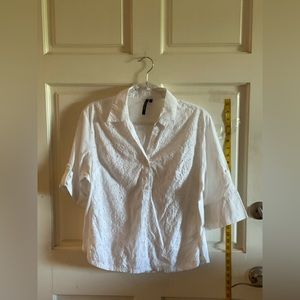 White eyelet blouse